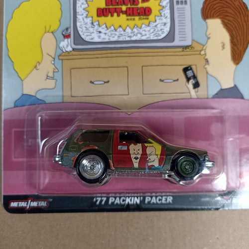 Hot Wheels Premium Pop Culture Beavis and Butt-Head 1:64 ‘77 Packin’ Pacer Car