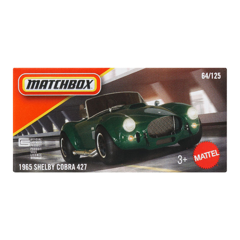 Matchbox Power Grabs 1965 Shelby Cobra 427 Toy Car Collectible (DNK70)