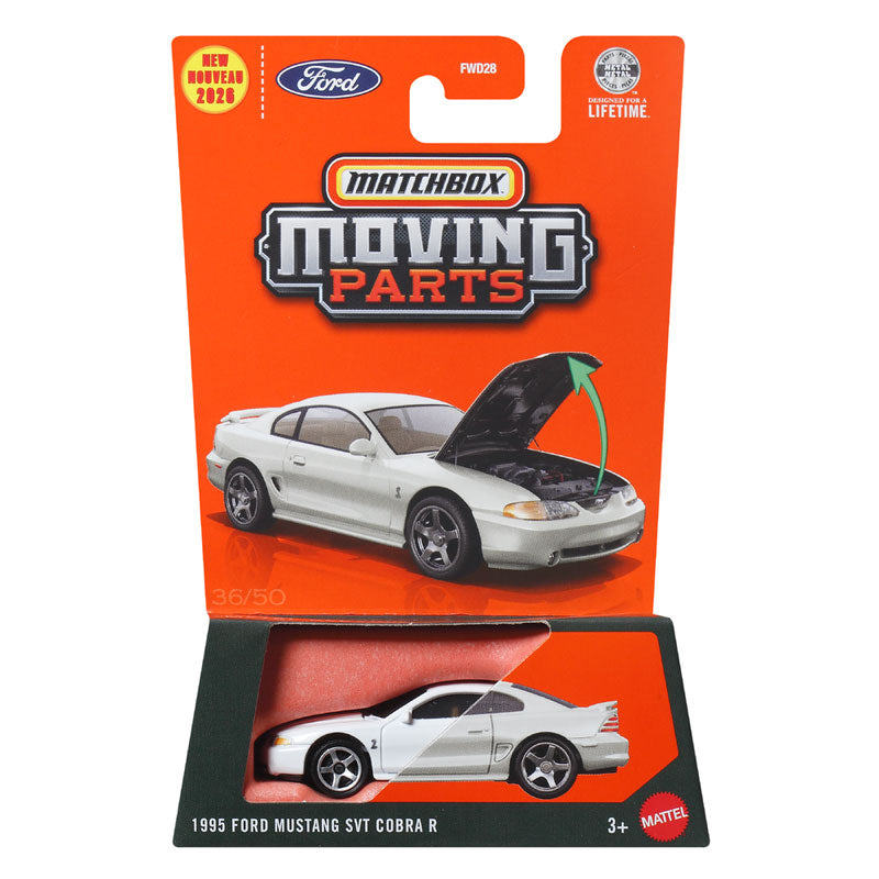 Matchbox Moving Parts 1995 Ford Mustang SVT Cobra R Toy Car (FWD28)