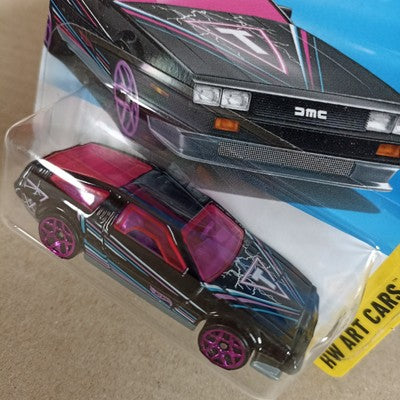 Hot Wheels DMC Delorean Black #36 HW Art Cars 2025 Short Card