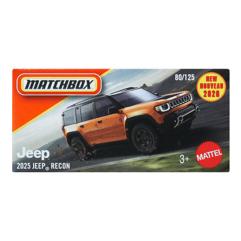 Matchbox Power Grabs 2025 Jeep Recon Toy Car Collectible (DNK70)