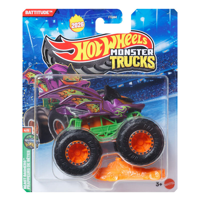 Hot Wheels Monster Trucks Battitude Vehicle (FYJ44)