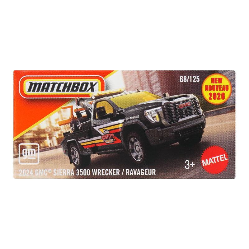Matchbox Power Grabs 2024 GMC Sierra 3500 Wrecker Toy Truck (DNK70)