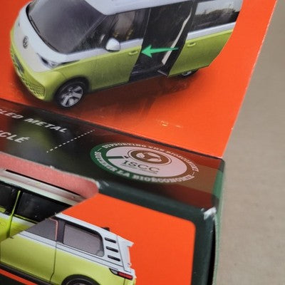 2025 Matchbox Moving Parts 2024 Volkswagen ID. Buzz Yellow #34 Card Not Perfect