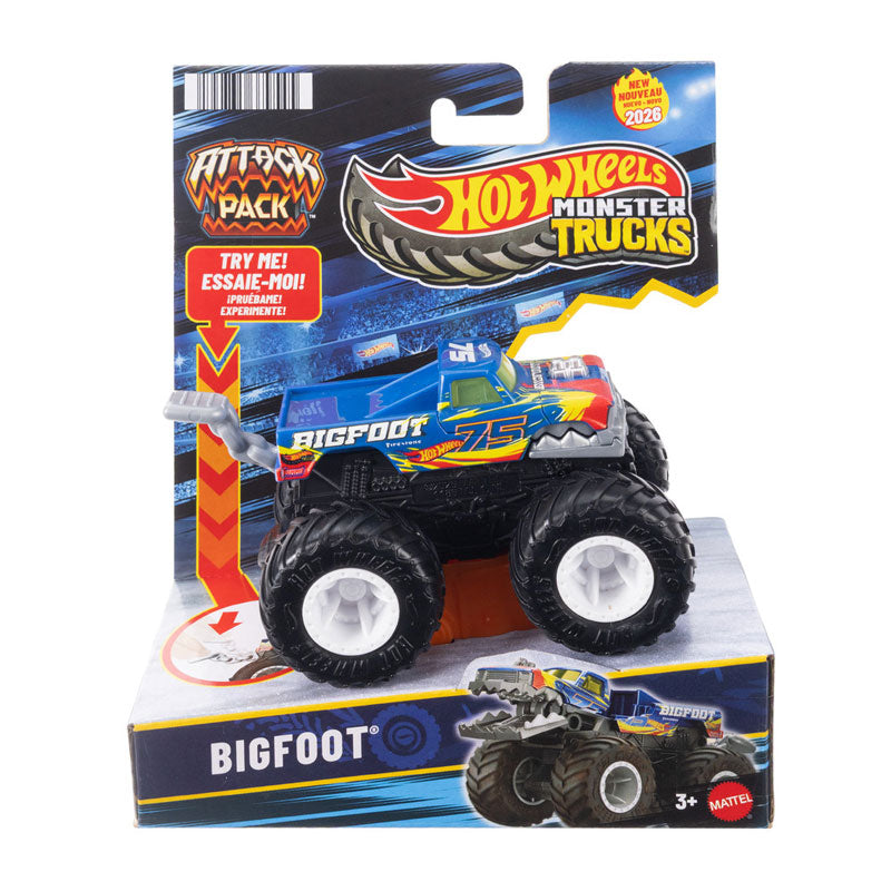 Hot Wheels Monster Trucks Attack Pack Bigfoot Vehicle (JMK92)