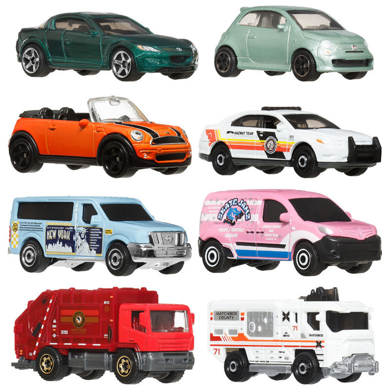 Matchbox Set Of 8 HVR81 Mattel Toy Cars Collection (HVR81)