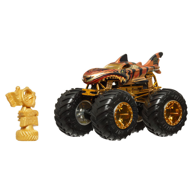 Monster Trucks Hot Wheels Tiger Shark und Bigfoot 50th Anniversary Fahrzeug (JDV96)