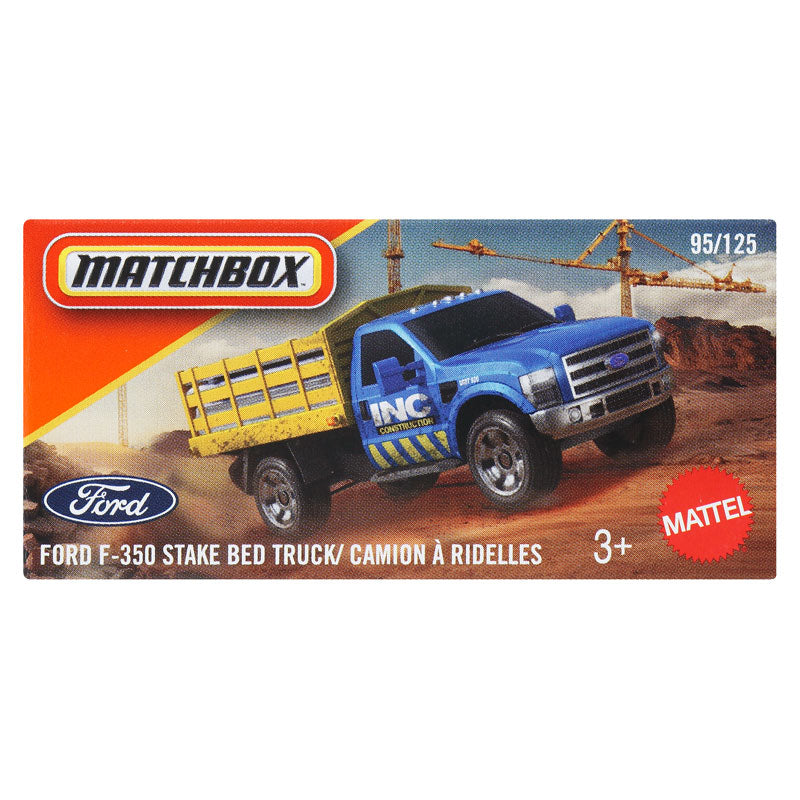 Matchbox Power Grabs Ford F-350 Stake Bed Truck Toy Collectible (DNK70)