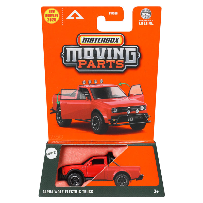 Matchbox Moving Parts Mattel Toy Car E Alpha Wolf Electric Truck (FWD28)
