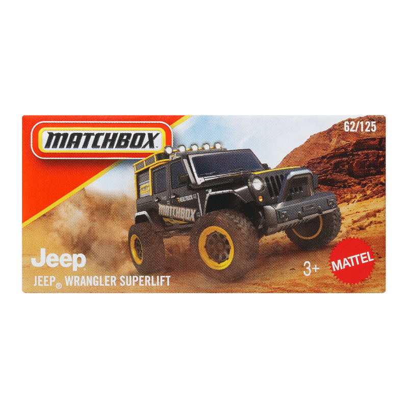 Matchbox Power Grabs Jeep Wrangler Superlift Toy Car (DNK70)