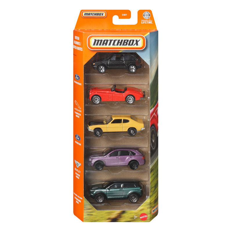 Matchbox Sets Mattel British Roadways 5-Pack Vehicle Collection (C1817)