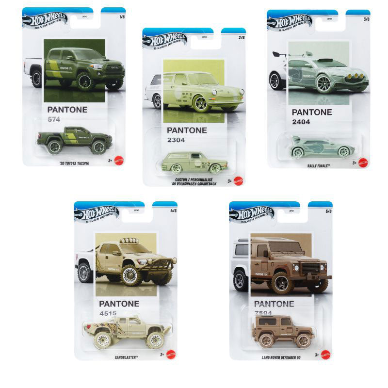 Hot Wheels Silver Series Pantone Set Of 5 Collectible Toy Cars (JKY47)