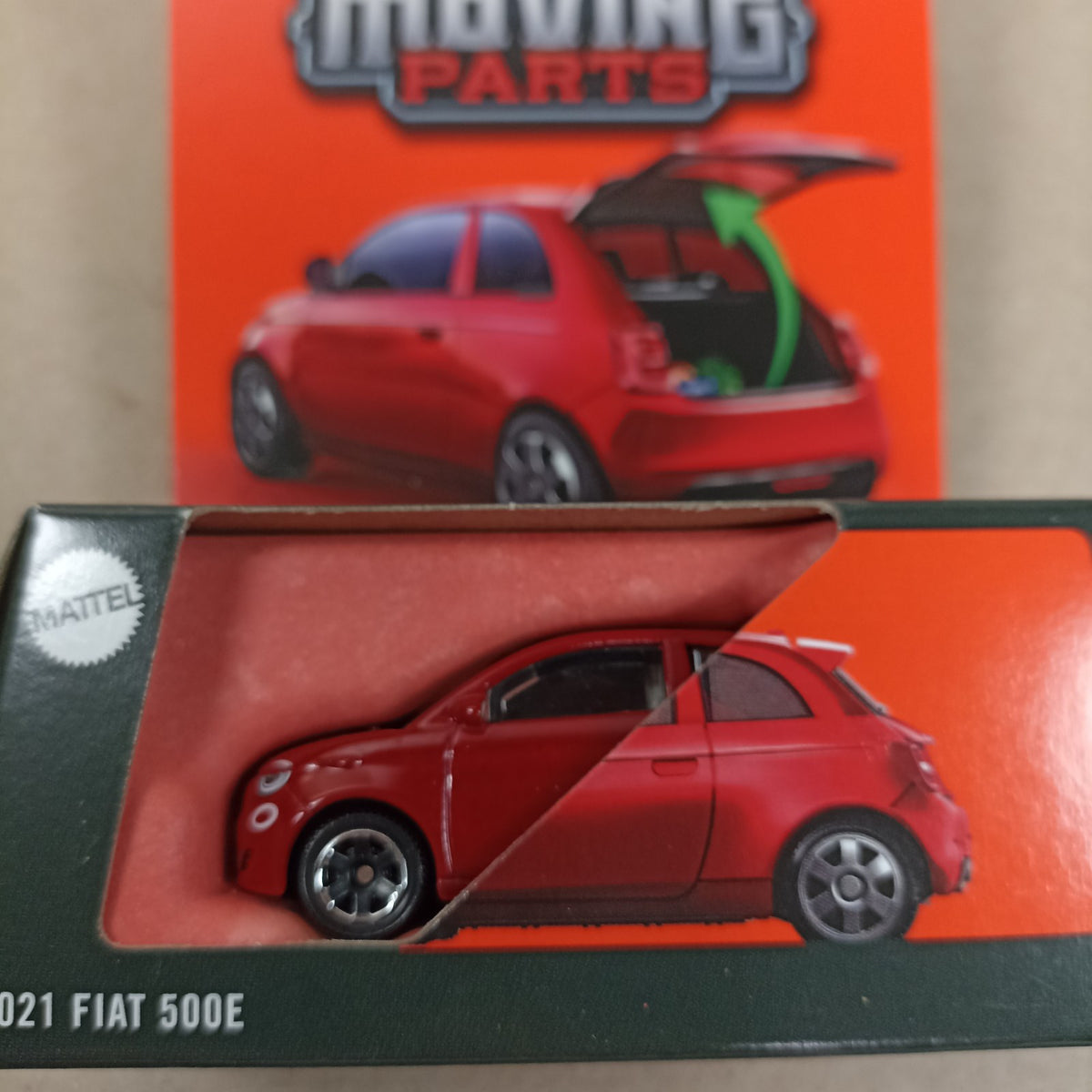 Matchbox Moving Parts 2021 Fiat 500e Red 2025