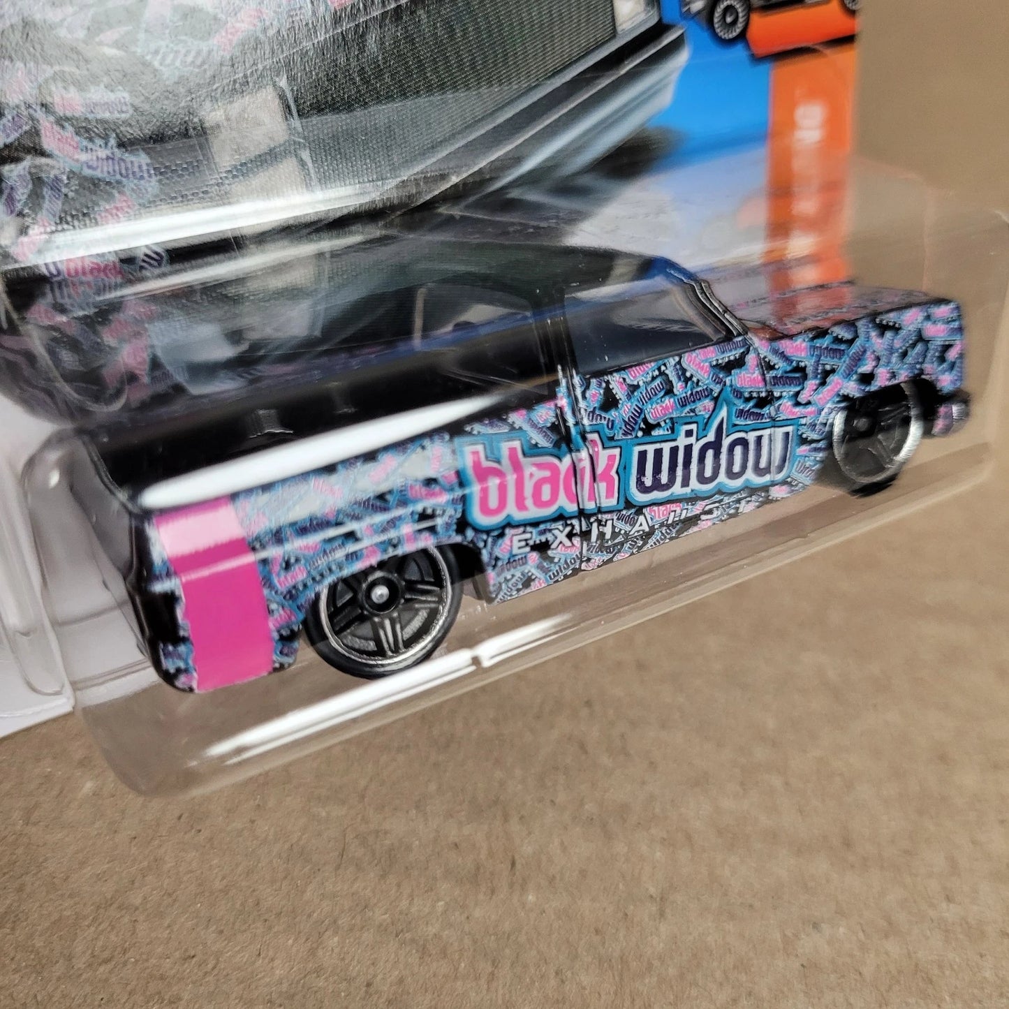2026 Hot Wheels '83 Chevy Silverado Black Widow Truck Truckin' Along Short Card