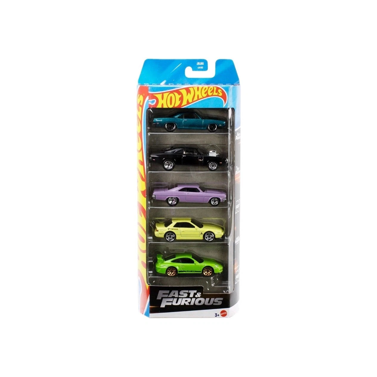 2025 Hot Wheels Fast And Furious 5 Pack GT3 RS Silvia Charger Impala Cuda