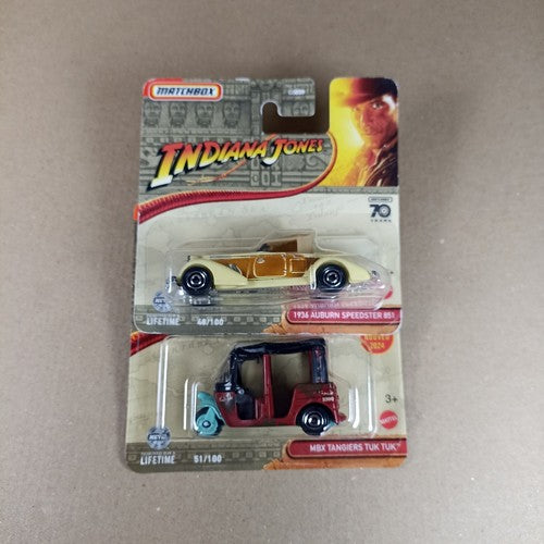 2024 Matchbox Lot 2x Auburn Speedster 851 und Tangiers TUK TUK Short Card **LESEN