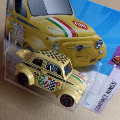 2024 Hot Wheels '60 Fiat 500D Modificado #117 Gelb Short Card