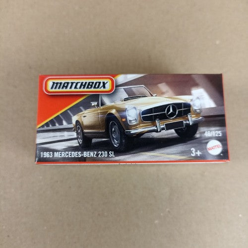 Matchbox Power Grabs 1963 Mercedes Benz 230 SL Gold #46