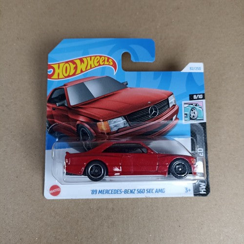 Hot Wheels 2024 Red '89 Mercedes-Benz 560 SEC AMG #82 Short Card