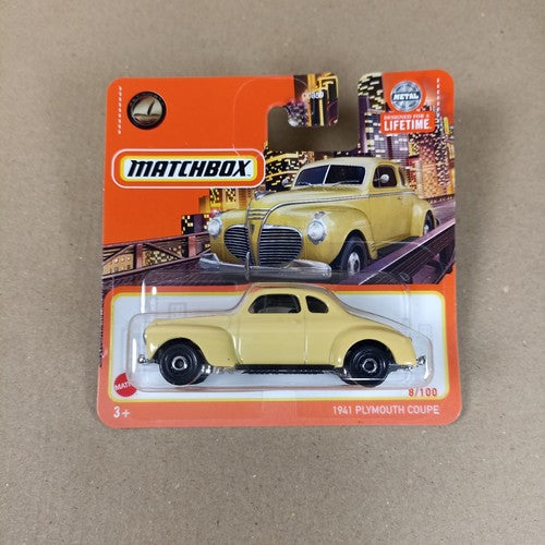 Matchbox 1941 Plymouth Coupe #8 Gelb 2024 Short Card