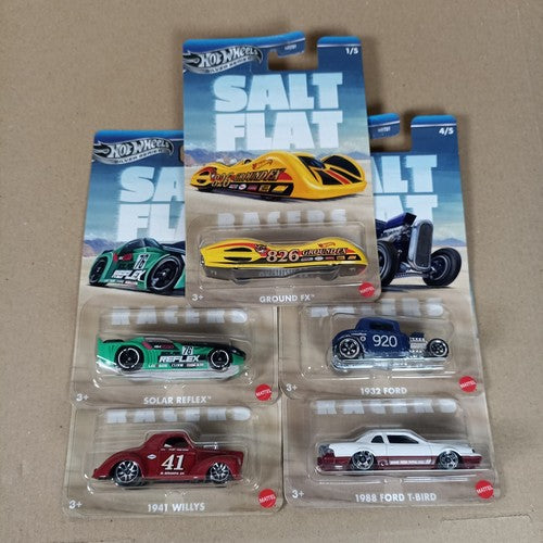 Hot Wheels Salt Flat Racers Komplettset 5 Silver Series Ford Neu 2025