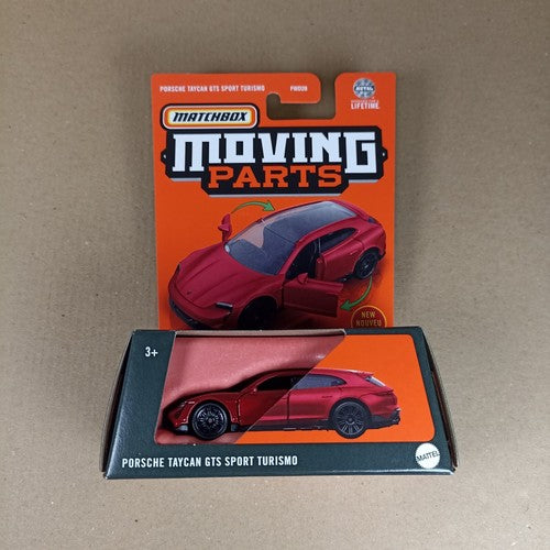 Matchbox Moving Parts Porsche Taycan GTS Sport Turismo Red New 2024
