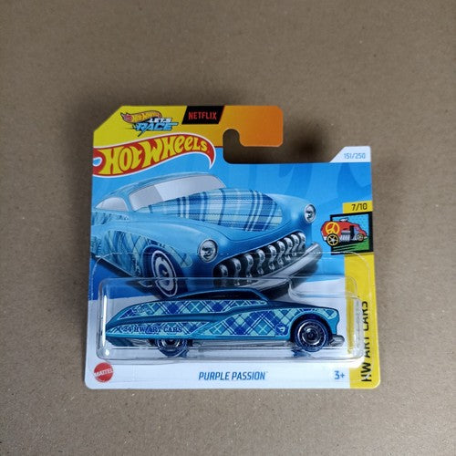 Hot Wheels 2024 Treasure Hunt Purple Passion HW Art Cars Short Card