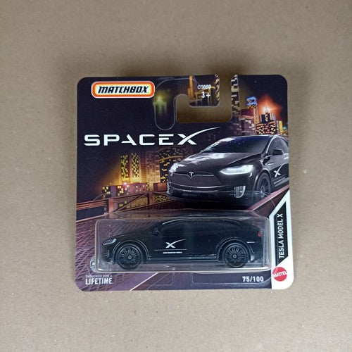 Matchbox Tesla Model X Black Space X 75/100 2024 SpaceX - Short Card