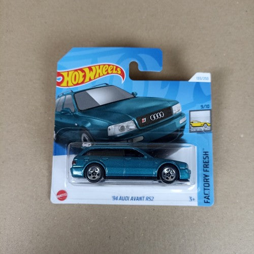 Hot Wheels ’94 Audi Avant RS2#133 Blue Green Factory Fresh 2024 Short Card