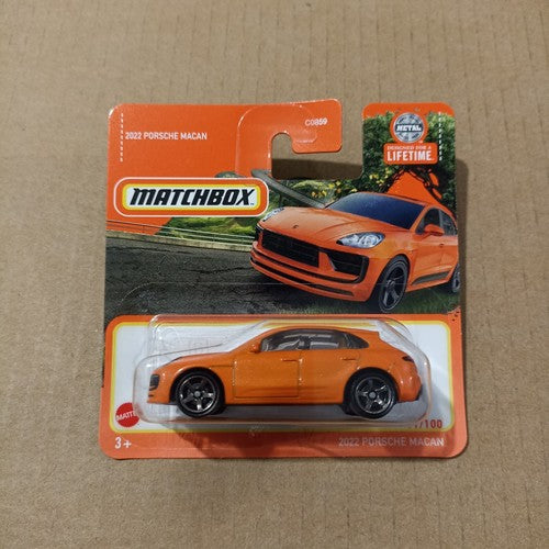 Matchbox 2022 Porsche Macan Orange Short Card 2024