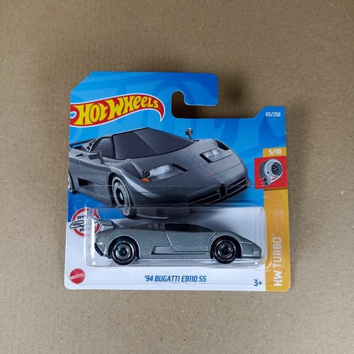 2022 Hot Wheels '94 Bugatti EB110 SS 65/260 Silber HW Turbo Short Card