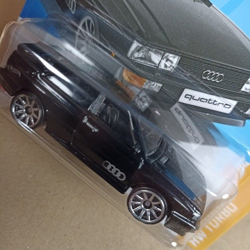 Hot Wheels 87 AUDI Quattro Schwarz HW TURBO 102 2024 Short Card