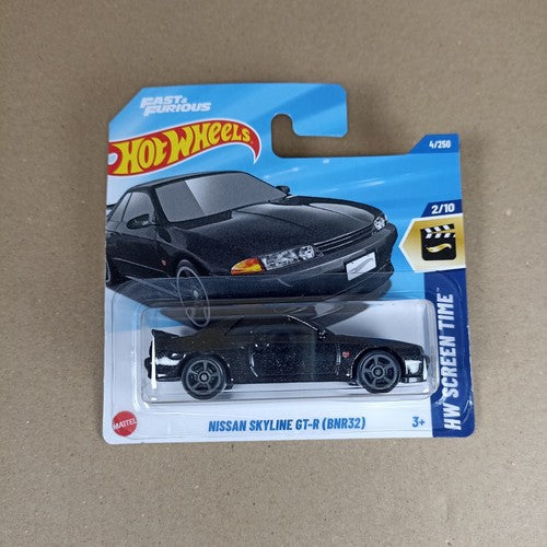 Hot Wheels Nissan Skyline GT-R  (BNR32) Schwarz Short Card Fast & Furious