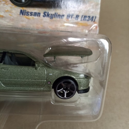 Majorette 2024 Nissan Skyline GT-R R34 Olive Green Japan Series