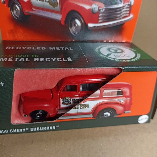 Matchbox Moving Parts 1950 Chevy Suburban Fire Department Red 2025 - In Hand
