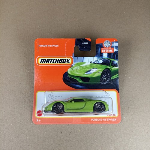 Matchbox Porsche 918 Spyder #45 Short Card