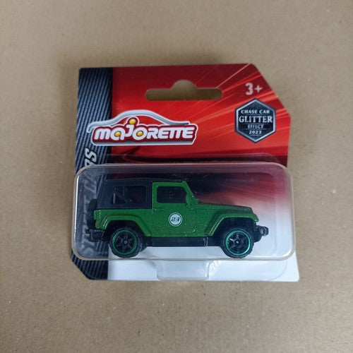Majorette Chase 2023 Jeep Wrangler Green Glitter Effect HTF