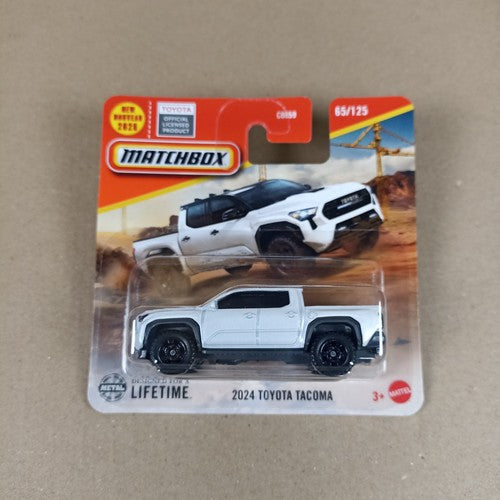 Matchbox 2024 Toyota Tacoma White Short Card 2025