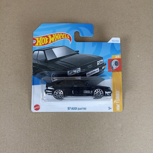 Hot Wheels 87 AUDI Quattro Black HW TURBO 102 2024 Short Card