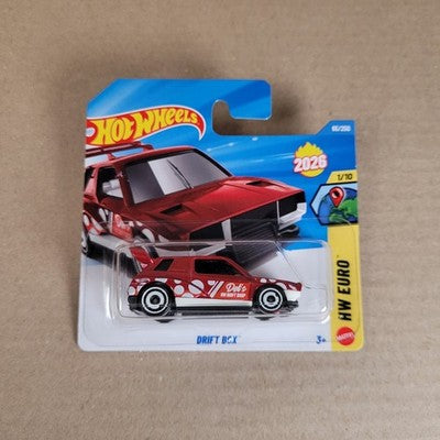 2026 Hot Wheels Drift Box Red #65 HW Euro Short Card