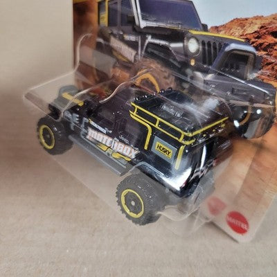 2026 Matchbox Jeep Wrangler Superlift Schwarz #62 Short Card