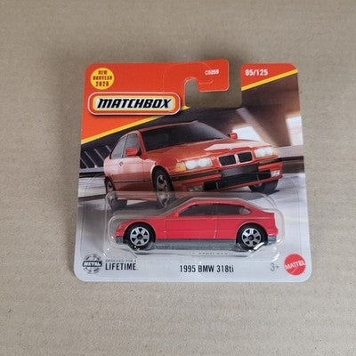 2025 Matchbox 1995 BMW 318ti Rot #5 Short Card