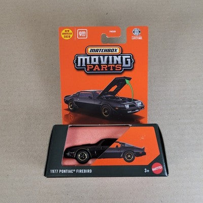 2026 Matchbox Moving Parts 1977 Pontiac Firebird Schwarz