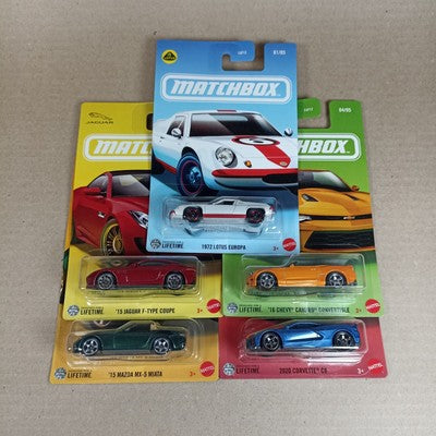 Matchbox Sport Cars Series -  Lotus Jaguar Mazda Chevy - 2025 - Set