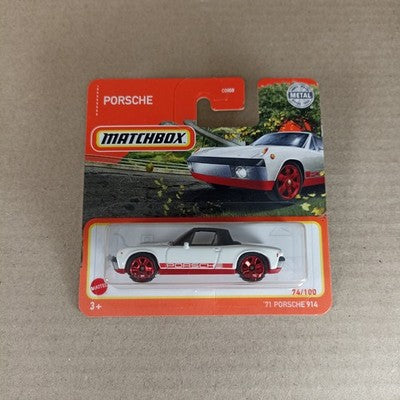 2021 Matchbox 71 Porsche 914 Weiß #74 Short Card