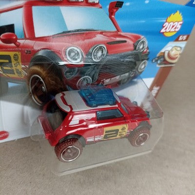 2025 Hot Wheels Lil' Roar Red Mini Cooper Short Card