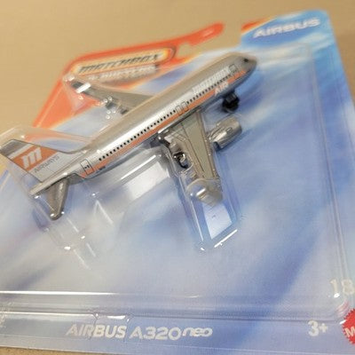 Matchbox Sky Busters 2026 Airbus A320 neo Silver - Matchbox Airlines - Diecast