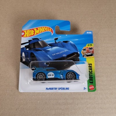 2025 Hot Wheels McMurtry Speirling Blue Peak Pursuit Short Card