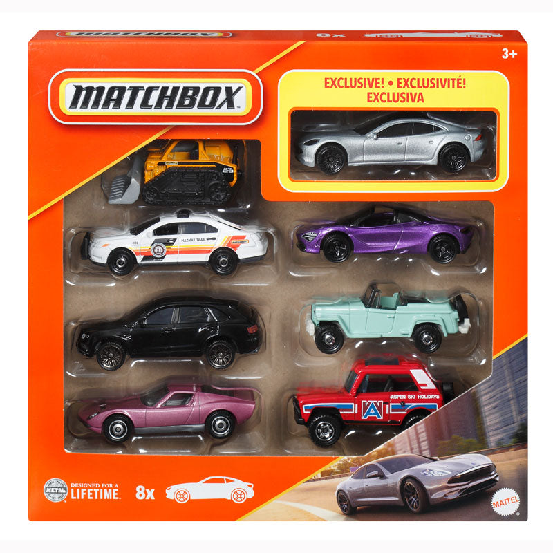 Matchbox Set Of 8 HVR81 Mattel Toy Cars Collection (HVR81)