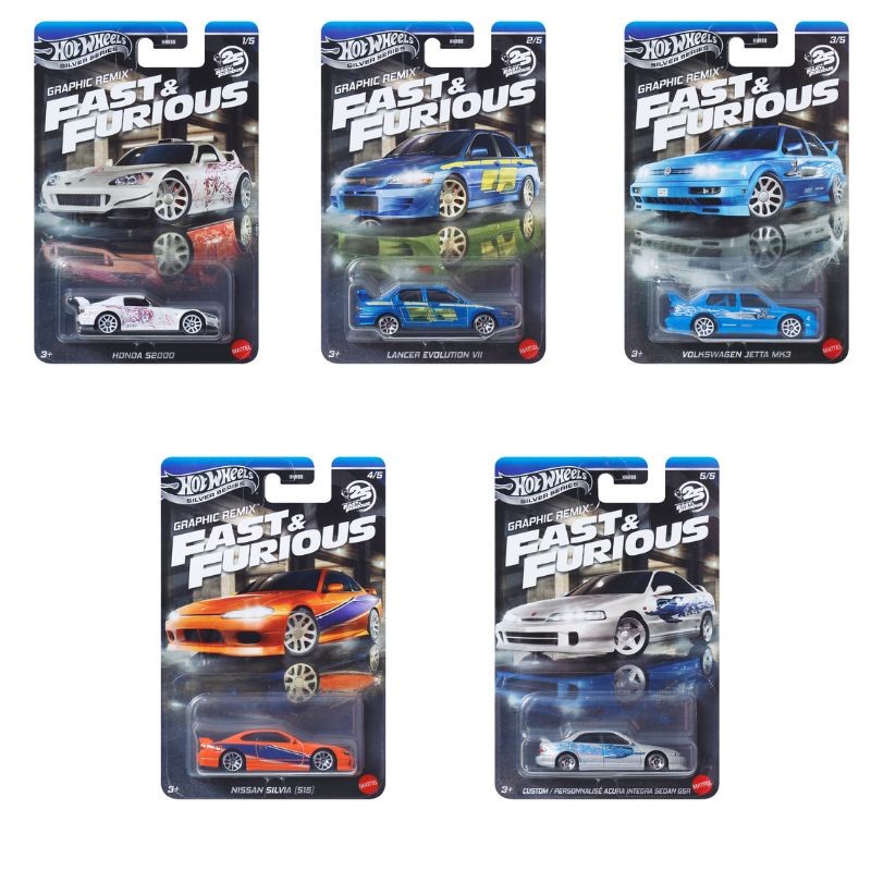 Hot Wheels Fast And Furious Tokyo Drift Collectible Set Of Five Vehicles (HNR88)